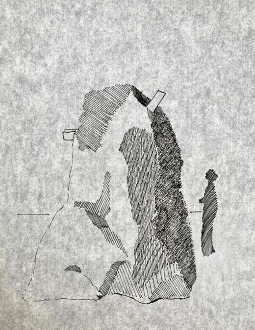 Croquis de l'œuvre de Cassandre ALBERT